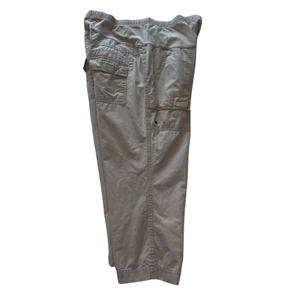 Liz Lange Maternity Tan Khaki Capri Summer Cropped Pants - Picture 3 of 10